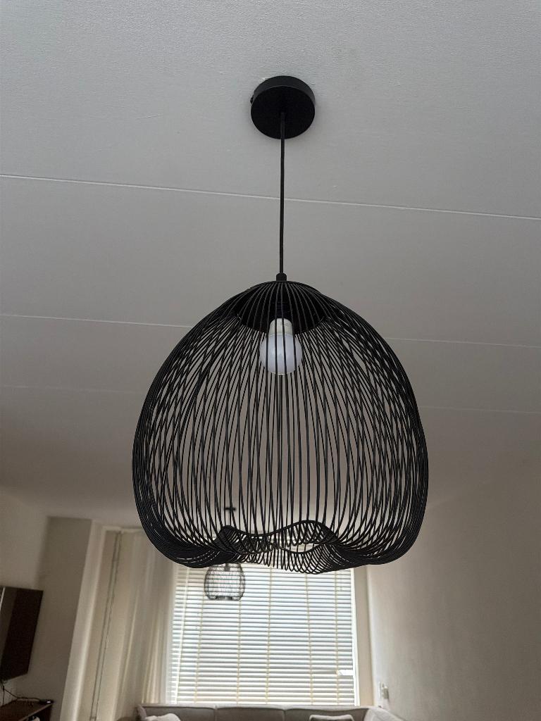 Hanglamp Zwart, Ophalen, Zo goed als nieuw, Metaal, Minder dan 50 cm