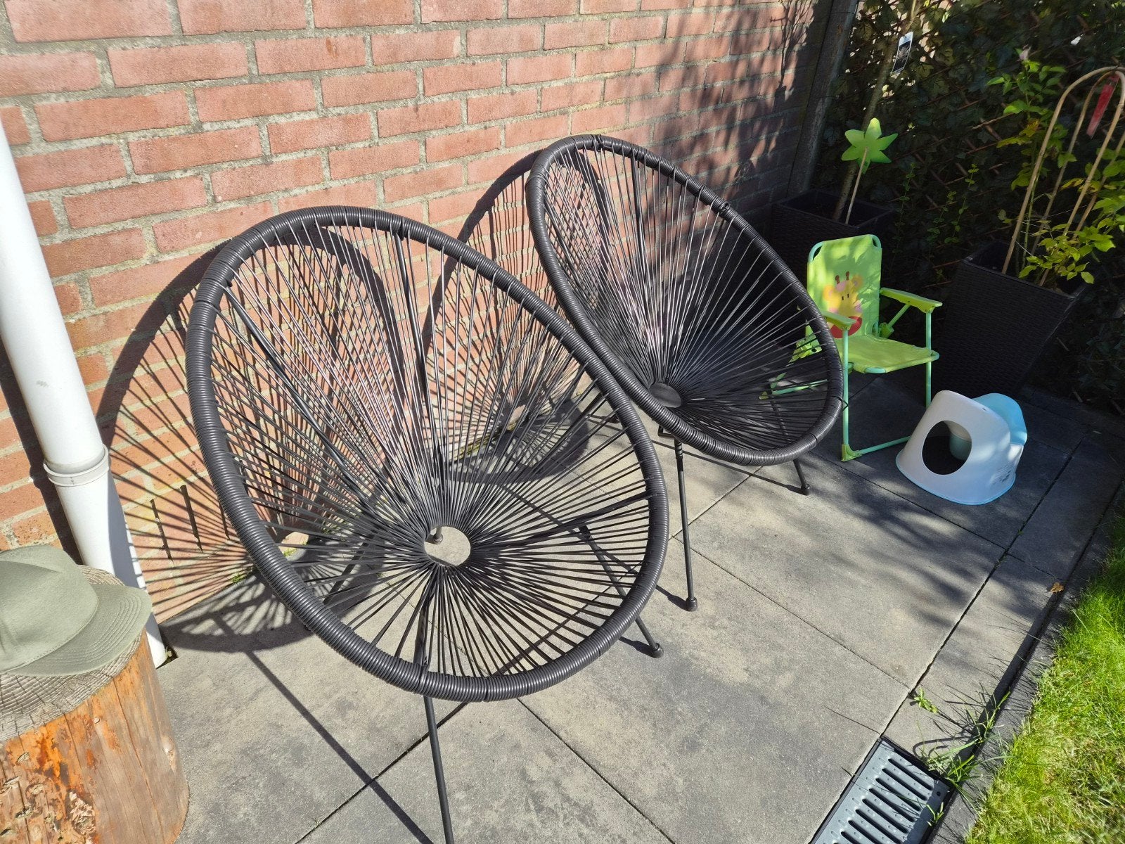 2 loungestoelen zwart, Ophalen