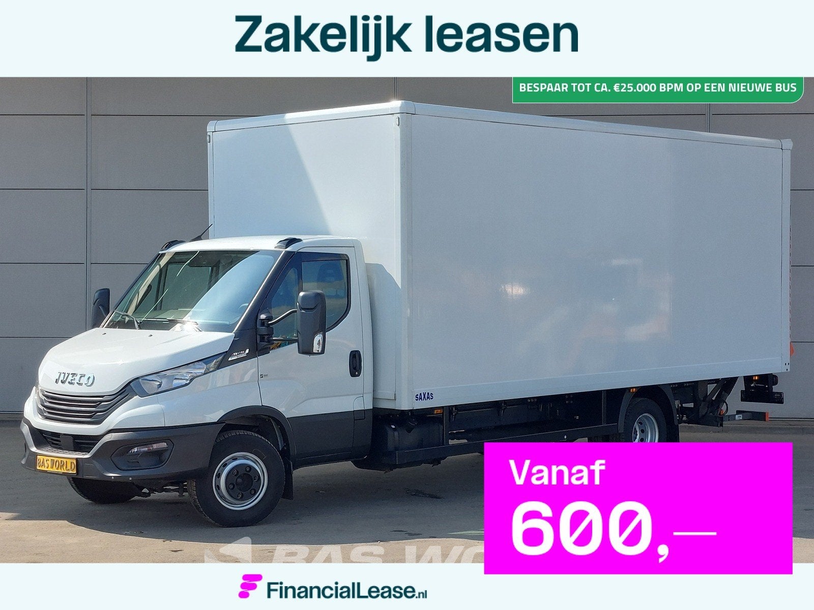 Iveco Daily 72C18 3.0L Automaat 1000KG Laadklep Luchtvering, Automaat, Stof, Gebruikt, Euro 6