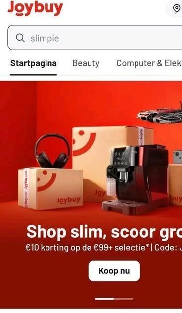 Joybuy . nl Gratis 3 euro korting op 10 euro bestelwaarde, Eén persoon