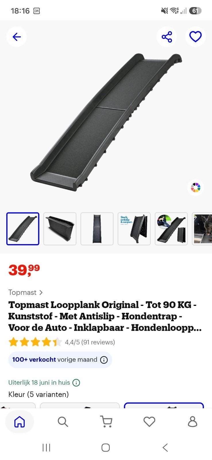 Loopplank voor honden, Ophalen of Verzenden, Zo goed als nieuw