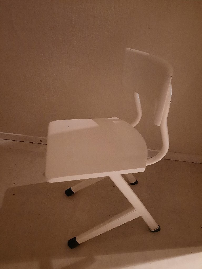 houten retro stoel met metalen frame ( J22 ), Ophalen, Zo goed als nieuw, Stoel(en)
