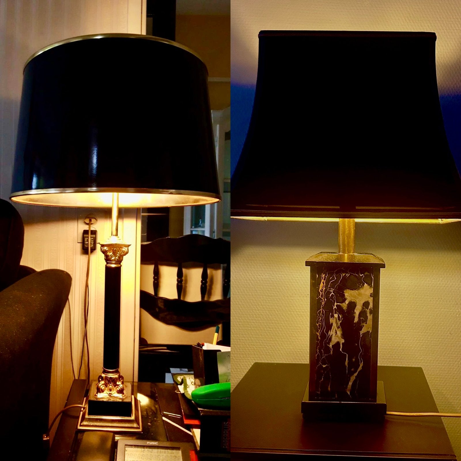 2 vintage Hotel Chique lampen - Hollywood Regency, Ophalen, Met schakelaar, Gebruikt, Vintage
