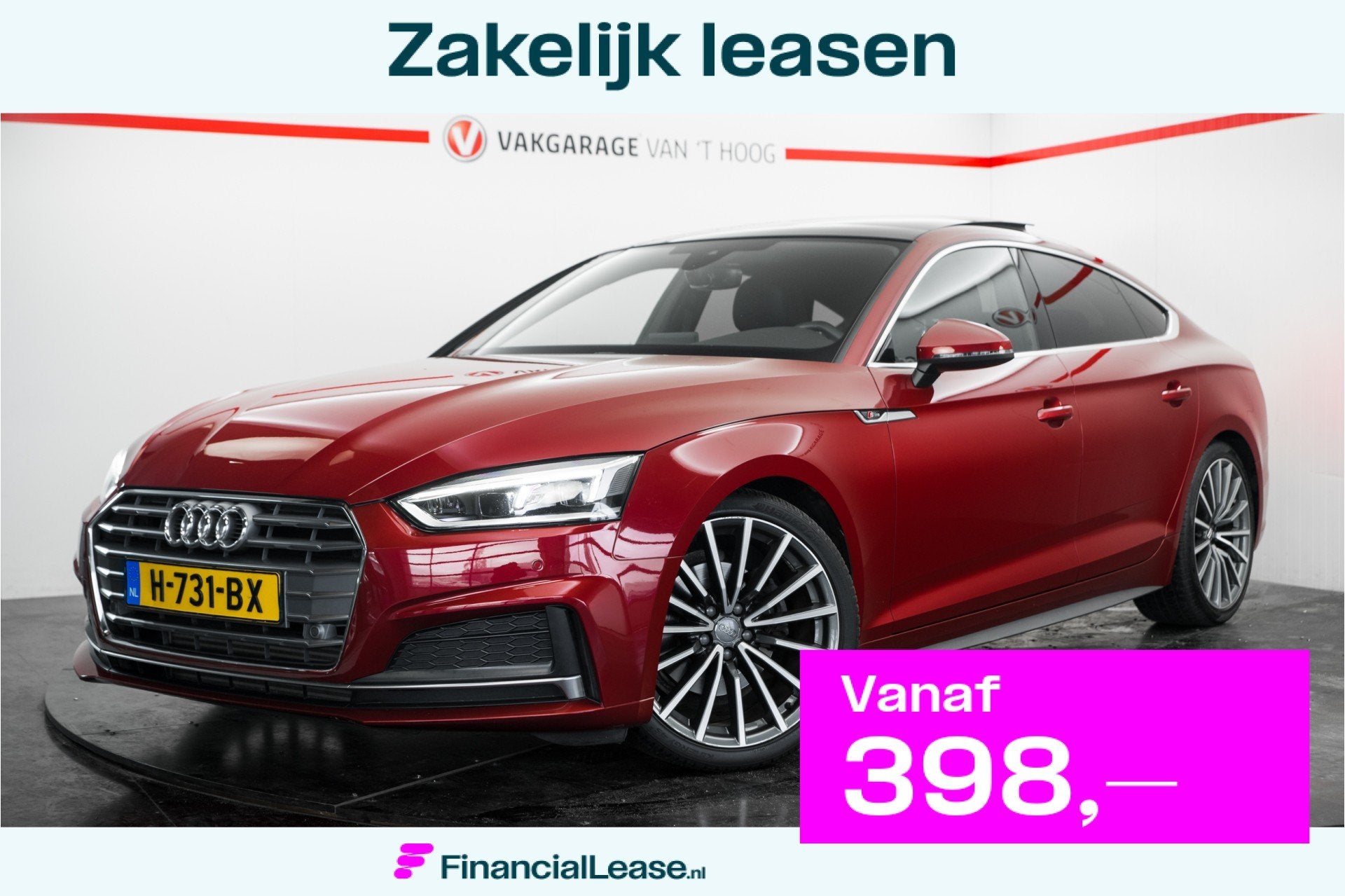 Audi A5 Sportback 35 TFSI Sport S-line edition Panorama, 4 cilinders, Leder en Stof, Origineel Nederlands, Bedrijf