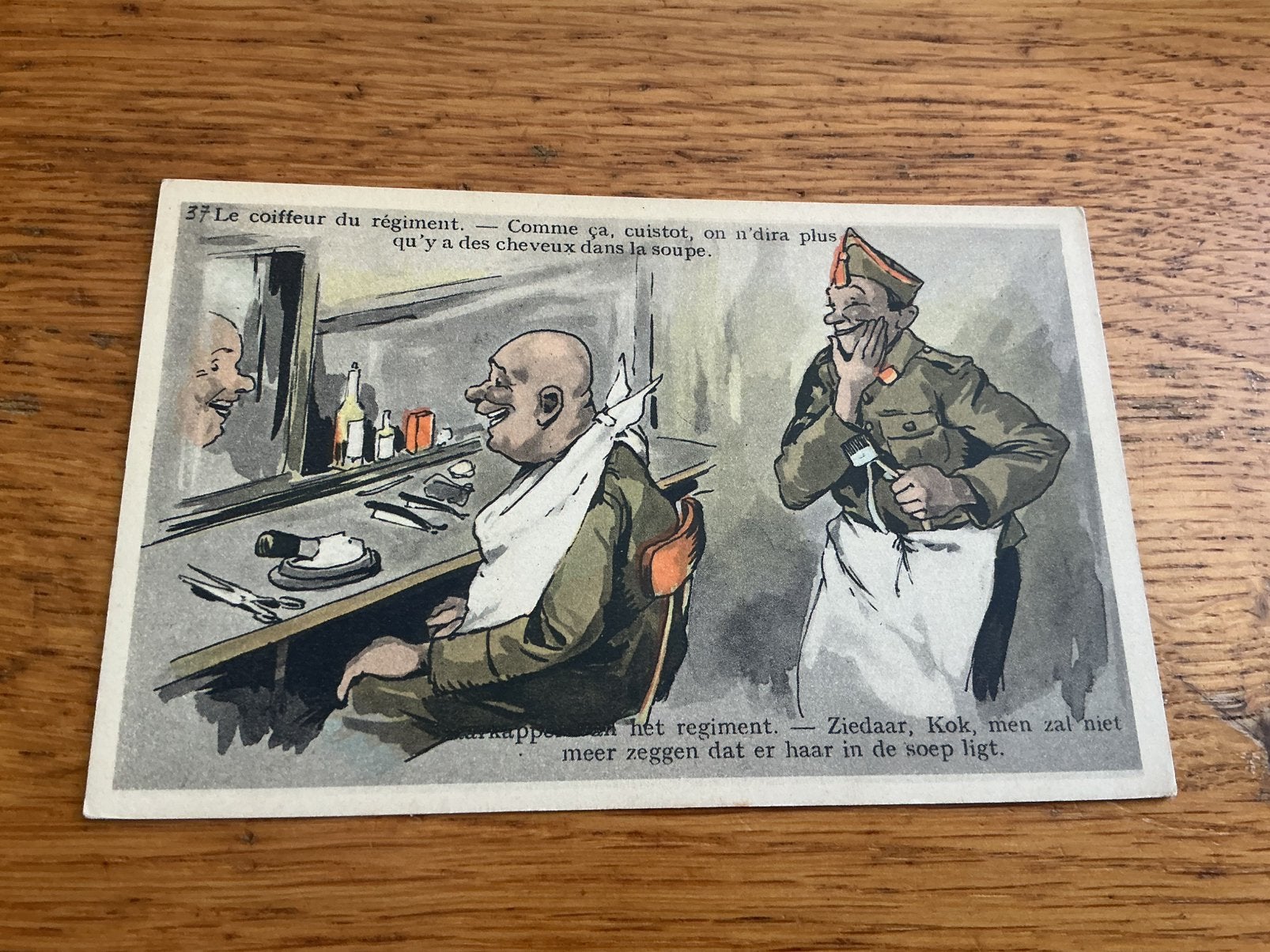 M105 militair Illustrator kapper, Ophalen of Verzenden, Voor 1920, Overige thema's
