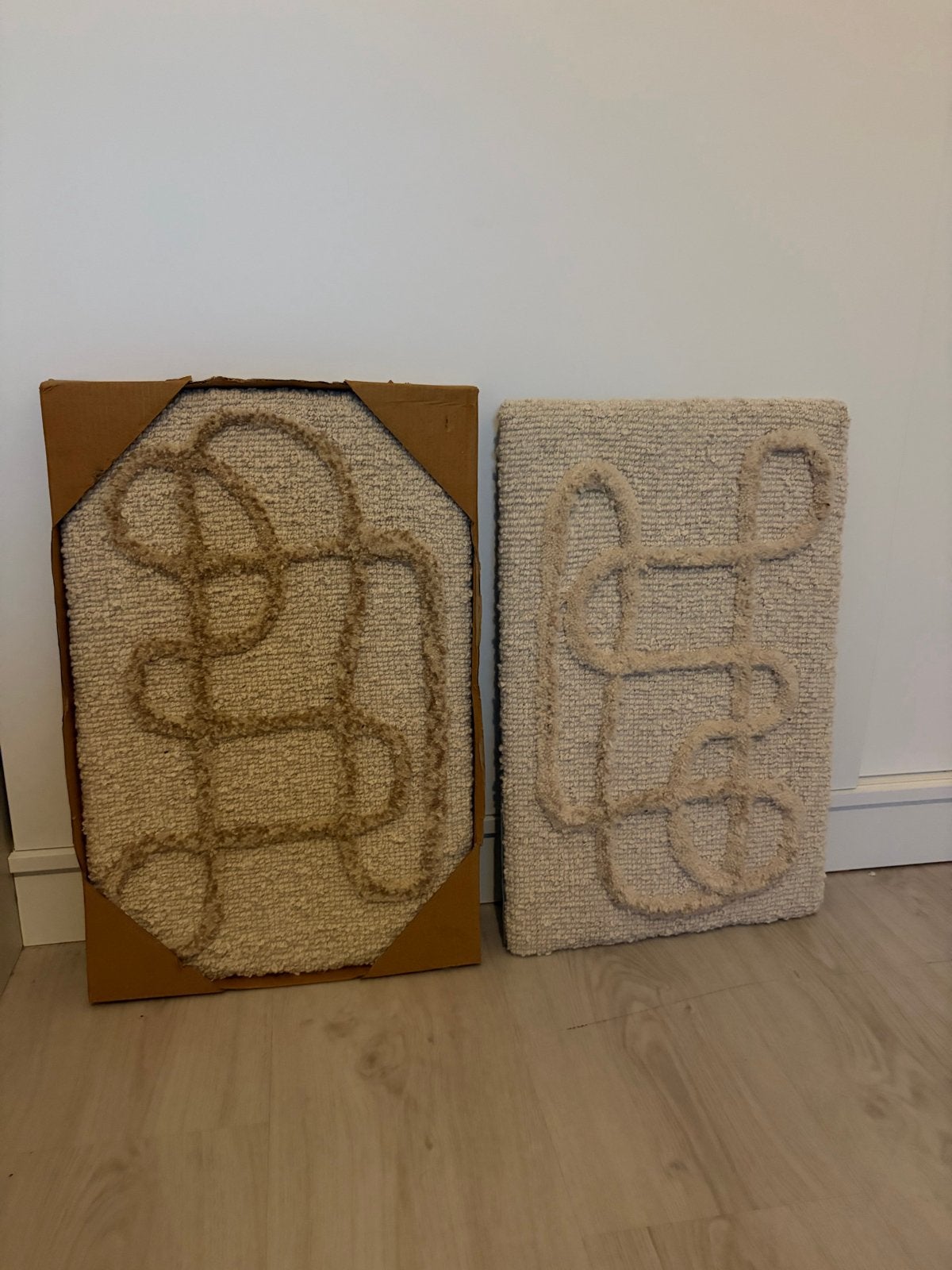 Set van 2 wandkleden met abstract patroon, Huis en Inrichting, Woonaccessoires | Wanddecoraties, Zo goed als nieuw, Modern, Ophalen