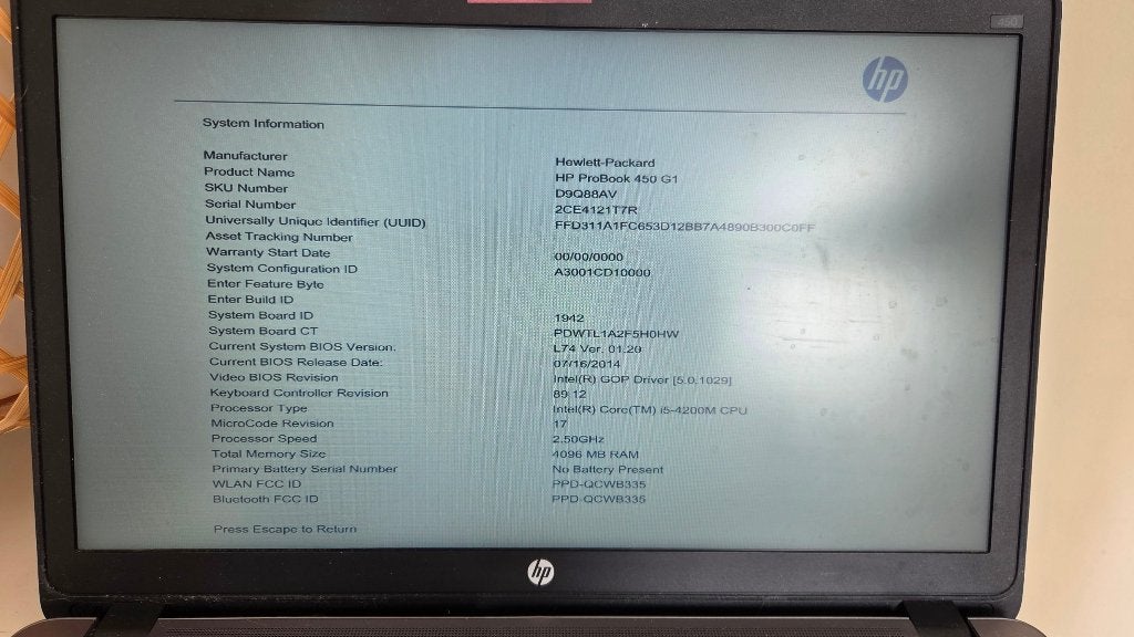HP ProBook 450 G1, Gebruikt, HDD, 2 tot 3 Ghz, HP >