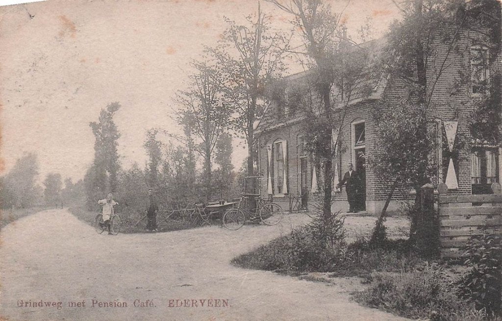 703-140-039 Grindweg Met Pension Cafe Ederveen, Verzenden, Voor 1920, Gelderland