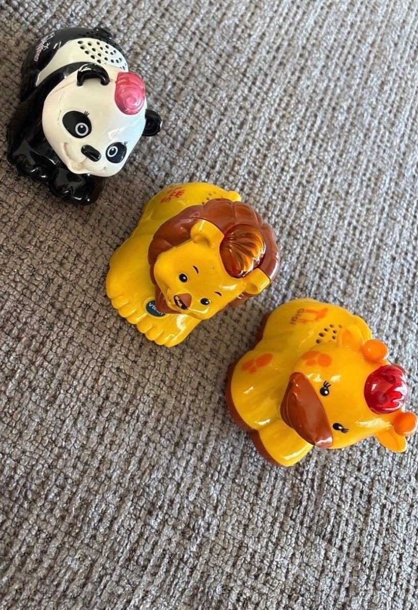 VTech Zoef Zoef Dieren: Panda, Leeuw en Giraf, Ophalen of Verzenden, Gebruikt, Overige typen, Met geluid