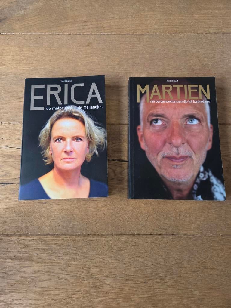 Erica & Martien Meiland - Biografieën (2 boeken), Ophalen of Verzenden, Zo goed als nieuw, Jan Dijkgraaf, Film, Tv en Media