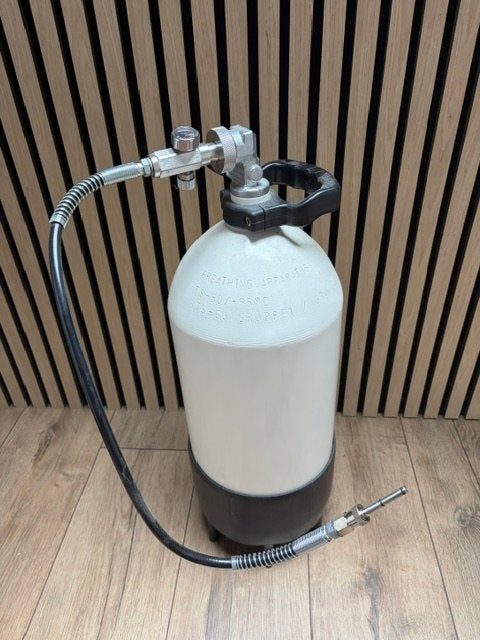 Duikfles 200 bar met pcp vulset, Ophalen, Zo goed als nieuw, Duikfles