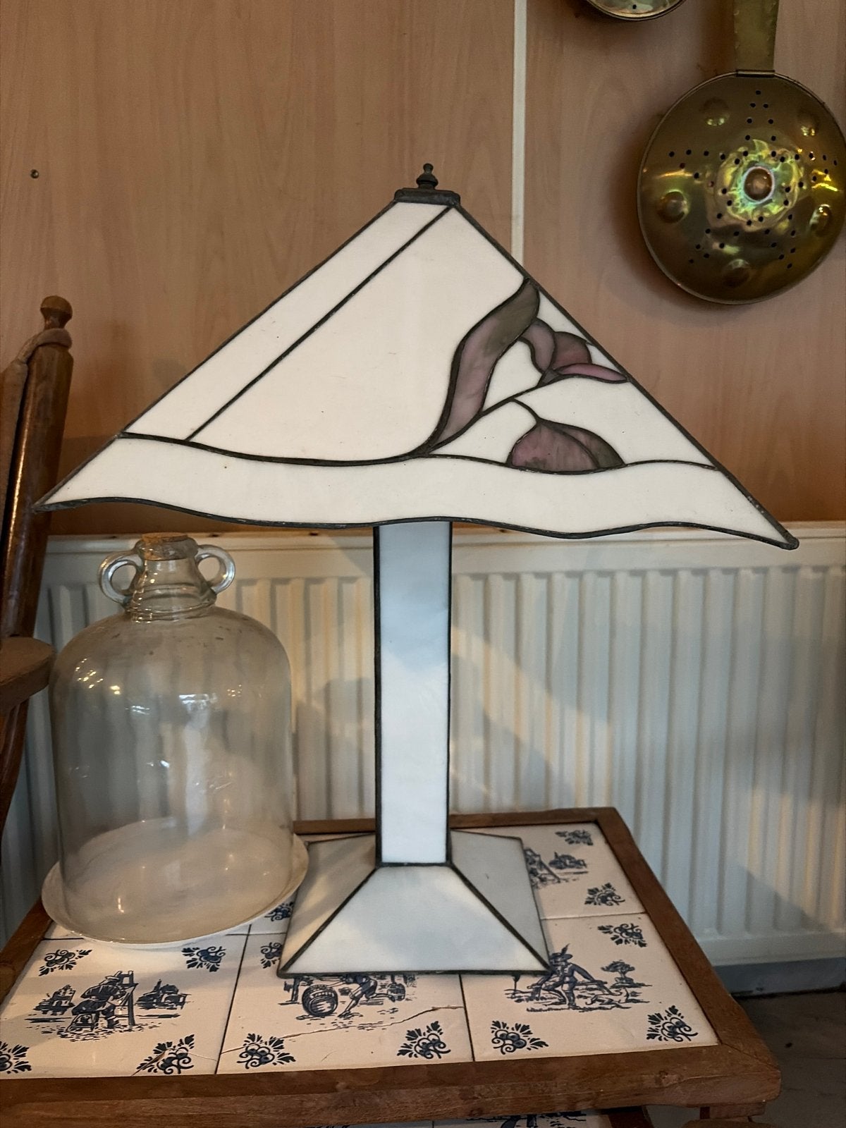 Prachtige Tiffany Stijl Tafellamp, Ophalen, Gebruikt, Tiffany lamp, E27 (groot)