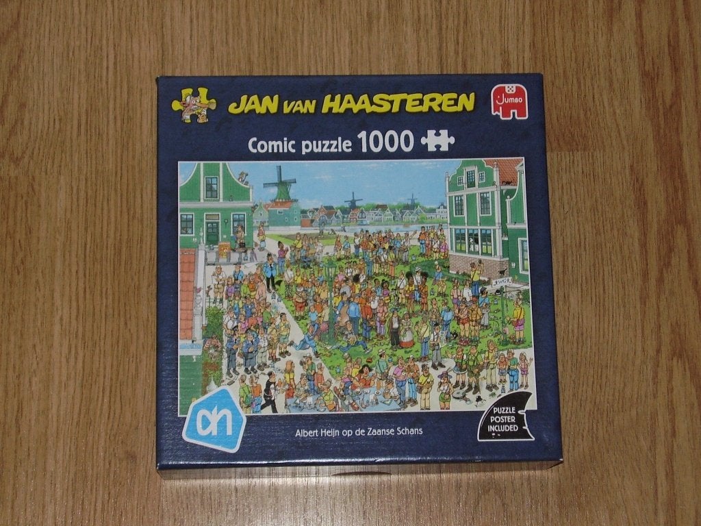 Jan van Haasteren - AH Op De Zaansche Schans - (1000 stuks), Ophalen of Verzenden, 500 t/m 1500 stukjes, Zo goed als nieuw, Legpuzzel