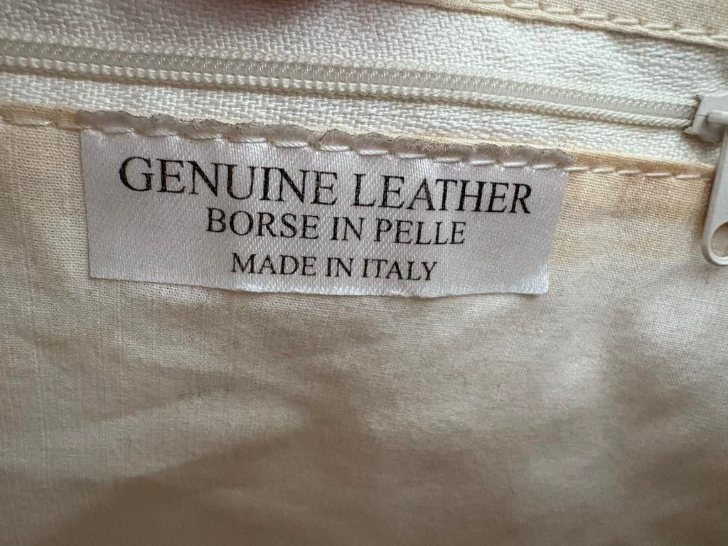 GENUINE LEATHER BORSE IN PELLE MADE IN ITALY, Ophalen of Verzenden, Zo goed als nieuw