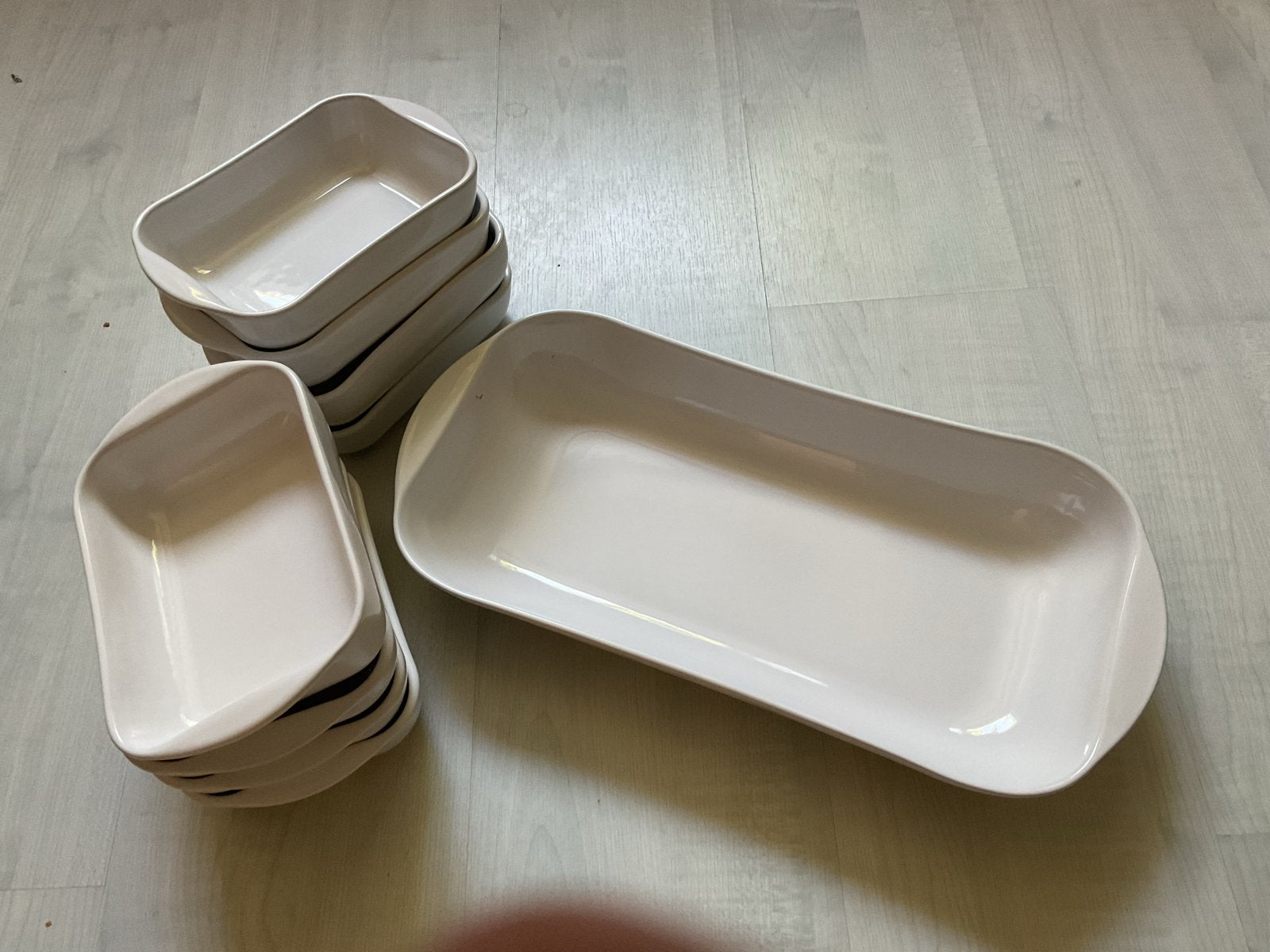 Witte Ovenschalen Set  van Vivi van villeroy & Boch, Ophalen, Gebruikt, Keramiek, Schaal of Schalen