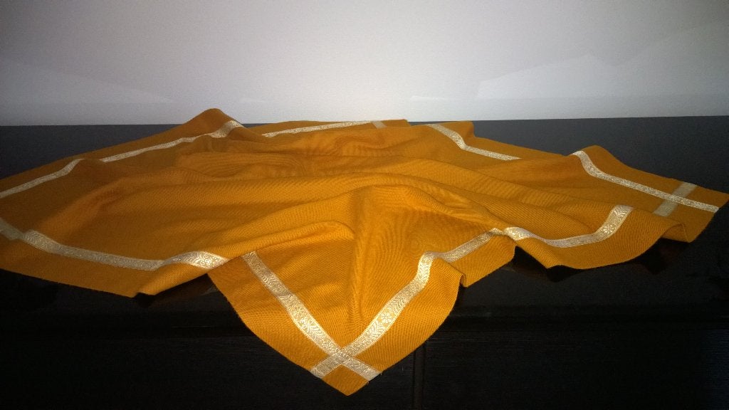 Oranje vierkant tafelkleed, Huis en Inrichting, Tafelkleden, Ophalen of Verzenden, Zo goed als nieuw, Rechthoek