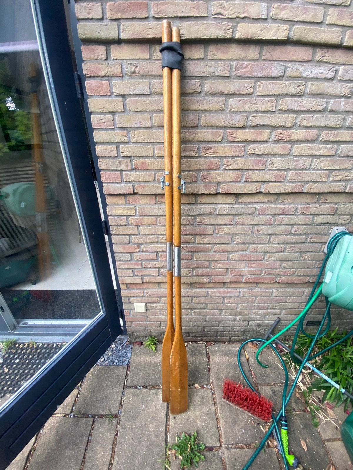 Roeispannen  peddels hout 2x vintage antiek riva boesch, Ophalen of Verzenden, Gebruikt
