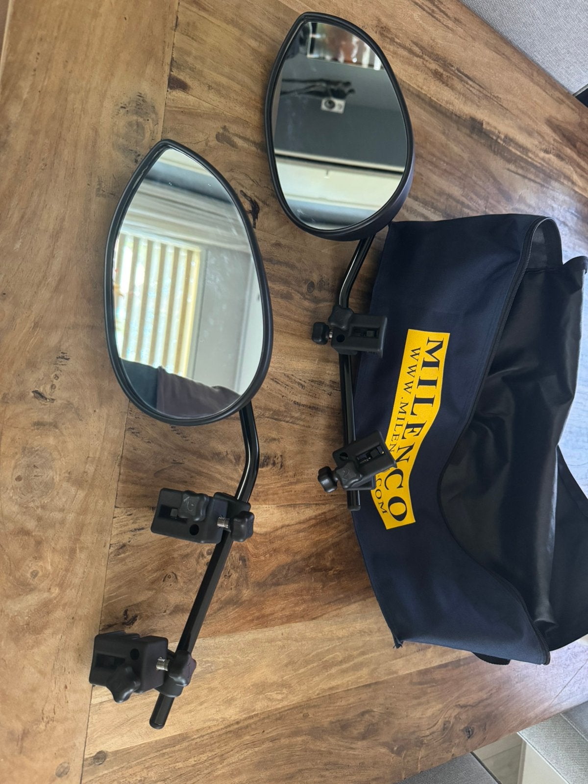 Milenco caravan spiegels met bol glas, Ophalen of Verzenden, Zo goed als nieuw