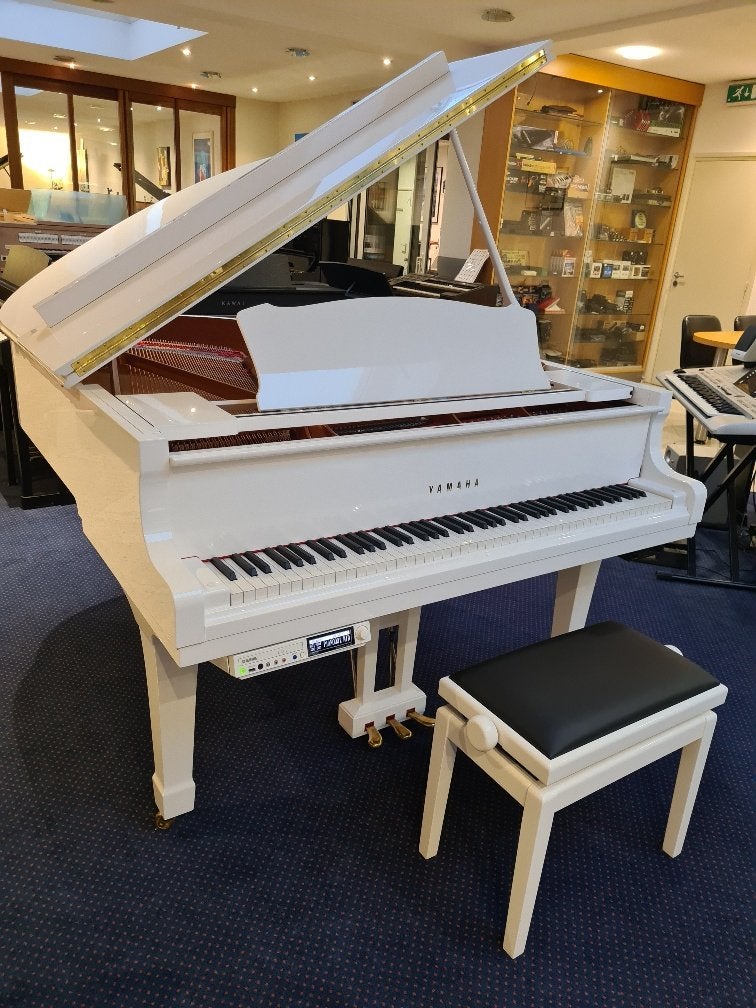 Yamaha DC2 E3 PWH Disklavier vleugel wit hoogglans (2010), Muziek en Instrumenten, Piano's, Niet ingevuld, Gebruikt, Wit, Niet ingevuld