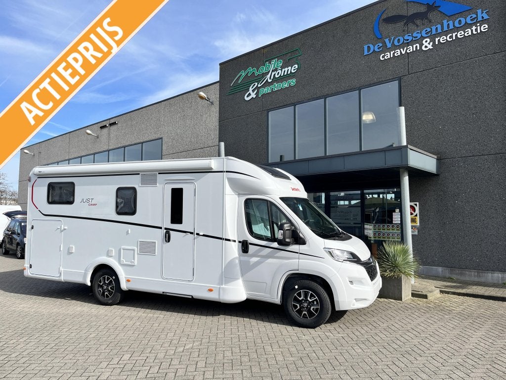Dethleffs Just Camp 7052 EB Enkele Bedden, Caravans en Kamperen, Campers, Ringverwarming, Bedrijf, ABS, Koelkast