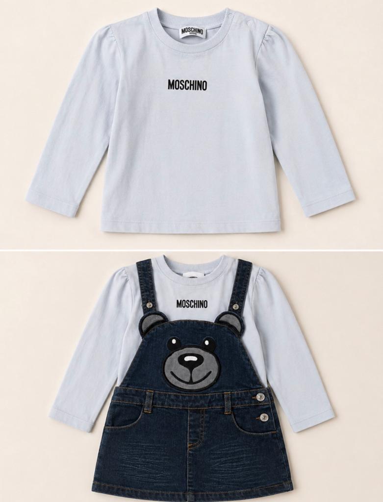 Moschino dress set+gratis unisex Moschino sneakers, Ophalen of Verzenden, Jongetje of Meisje