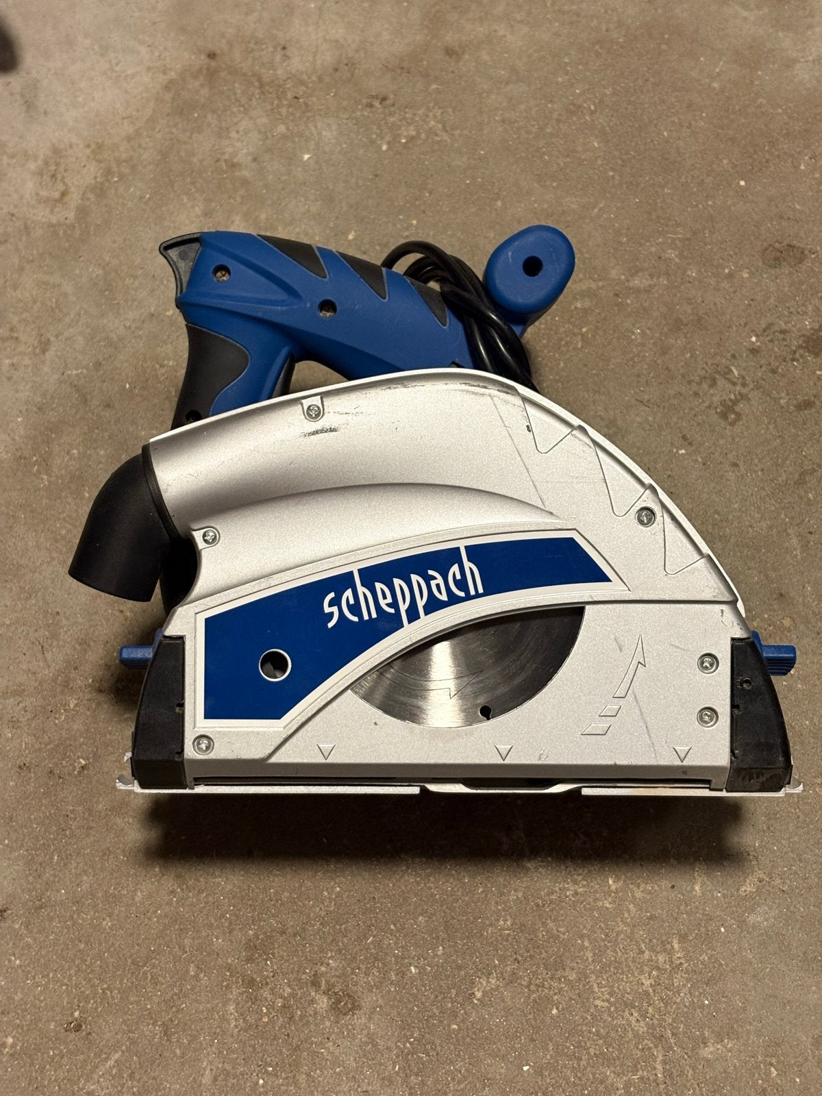 Scheppach PL55 invalzaag met geleiderail - Zo goed als nieuw, Ophalen, Invalzaag, 600 tot 1200 watt, Zo goed als nieuw
