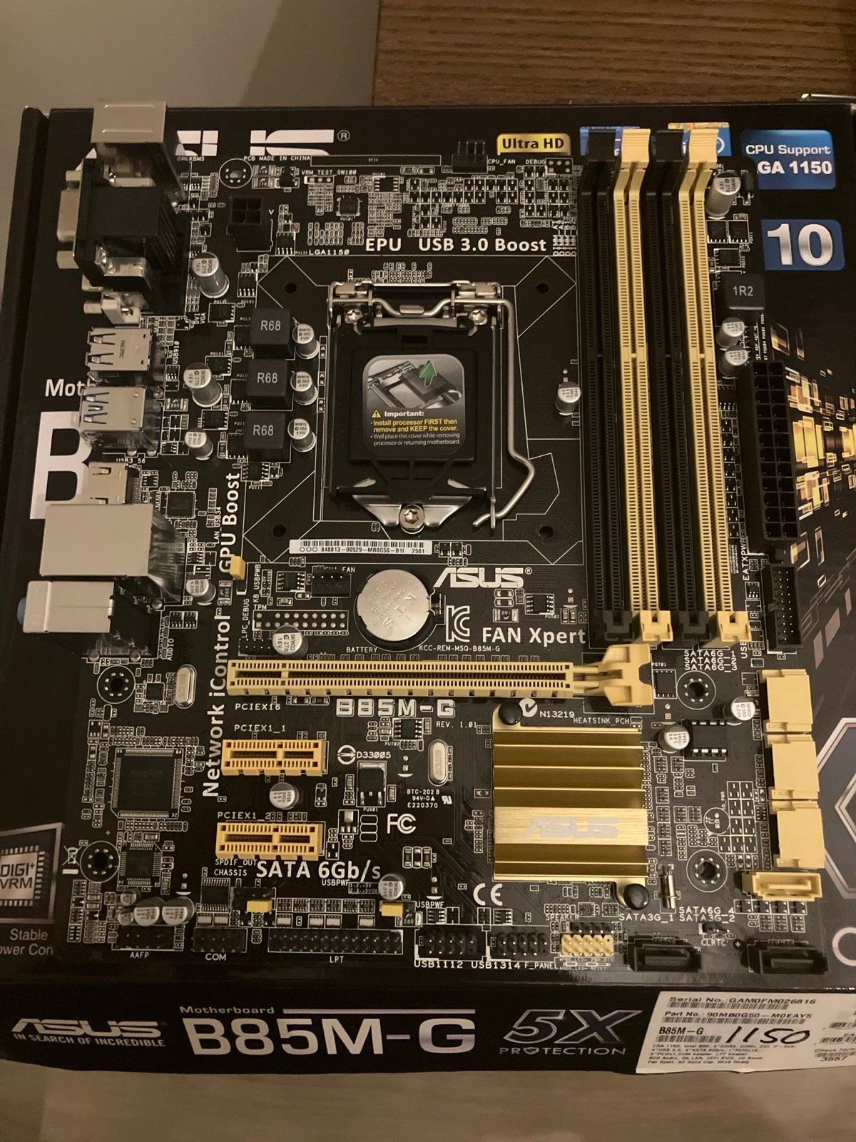 Nieuw Asus B85M-G Moederbord - Ongebruikt, Computers en Software, Ophalen of Verzenden, Nieuw, Intel, DDR3
