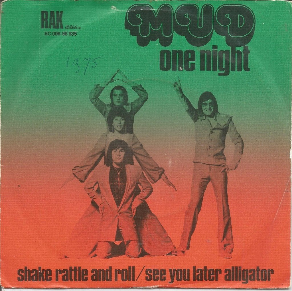 Mud – One Night (1975), Cd's en Dvd's, Vinyl Singles, Gebruikt, Fotohoes, 7 inch, Ophalen of Verzenden
