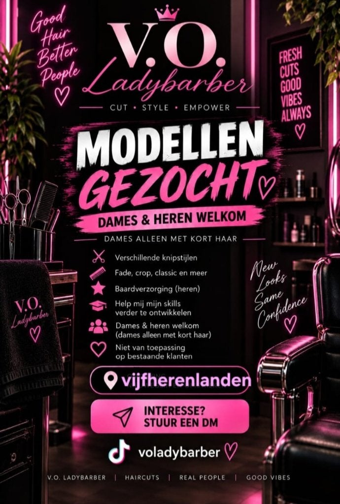Modellen gezocht barber, Knippen