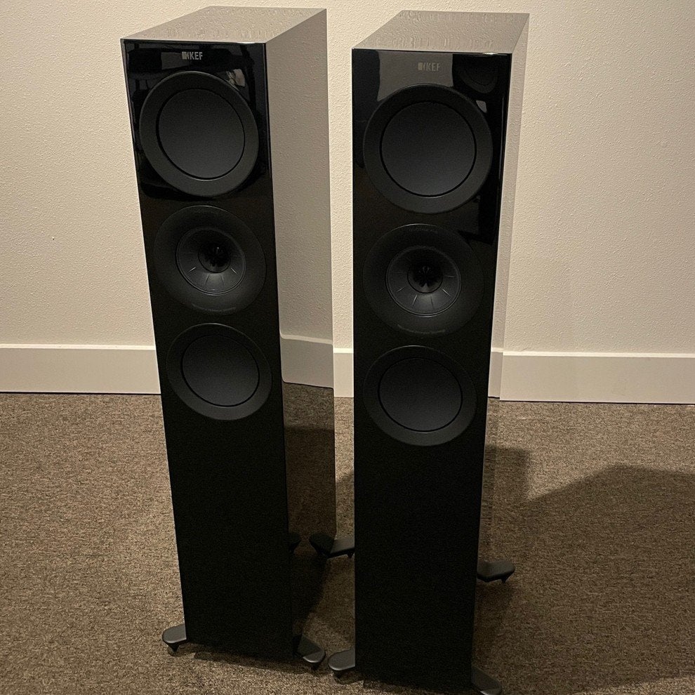 KEF R7 META black gloss, Ophalen, Stereo speakers, Zo goed als nieuw, Basreflex