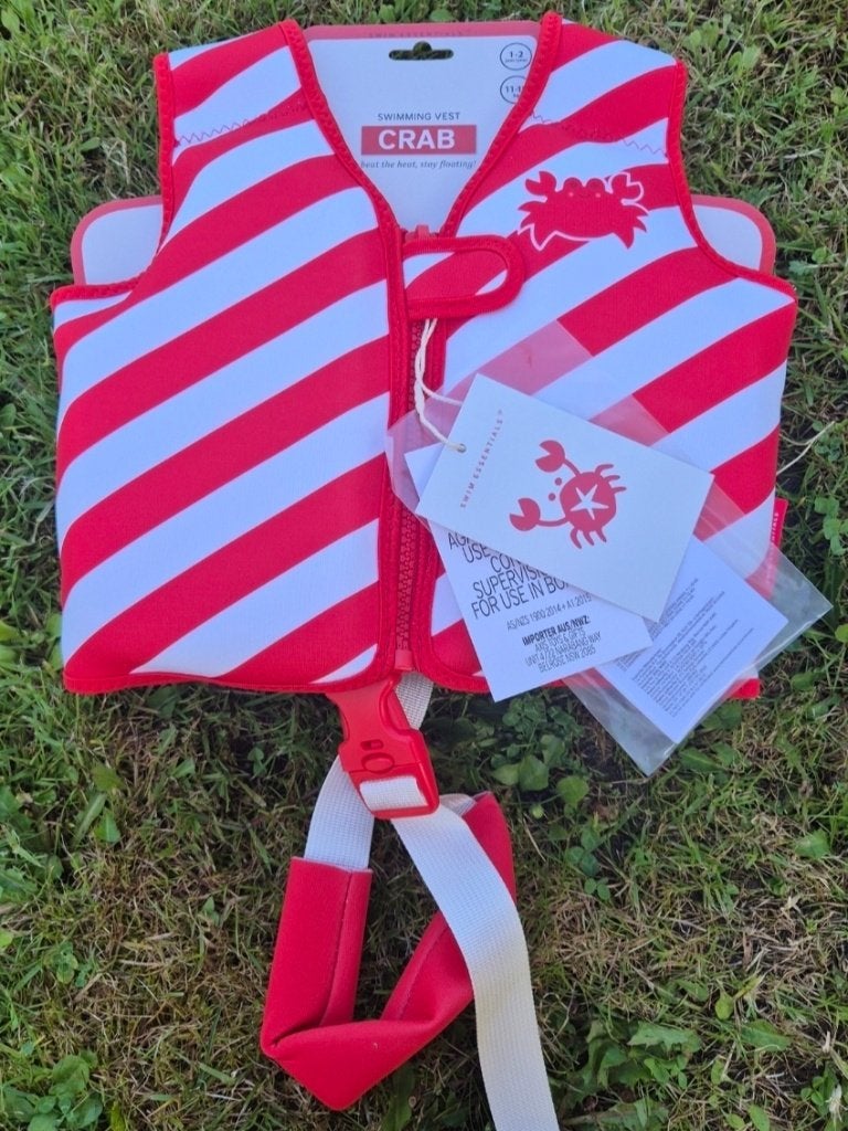 Zwemvest 1-2 jaar Rood Wit Strepen 11-15 kg, Verzenden, Nieuw