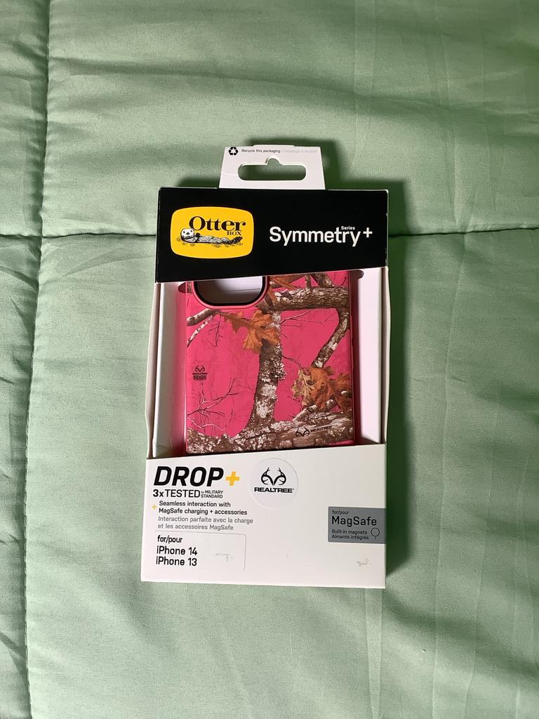 OtterBOX Symmetry+ iPhone 13/14 Hoesje - Realtree Edge Roze, Ophalen of Verzenden, Zo goed als nieuw, IPhone 13, Hoesje of Tasje