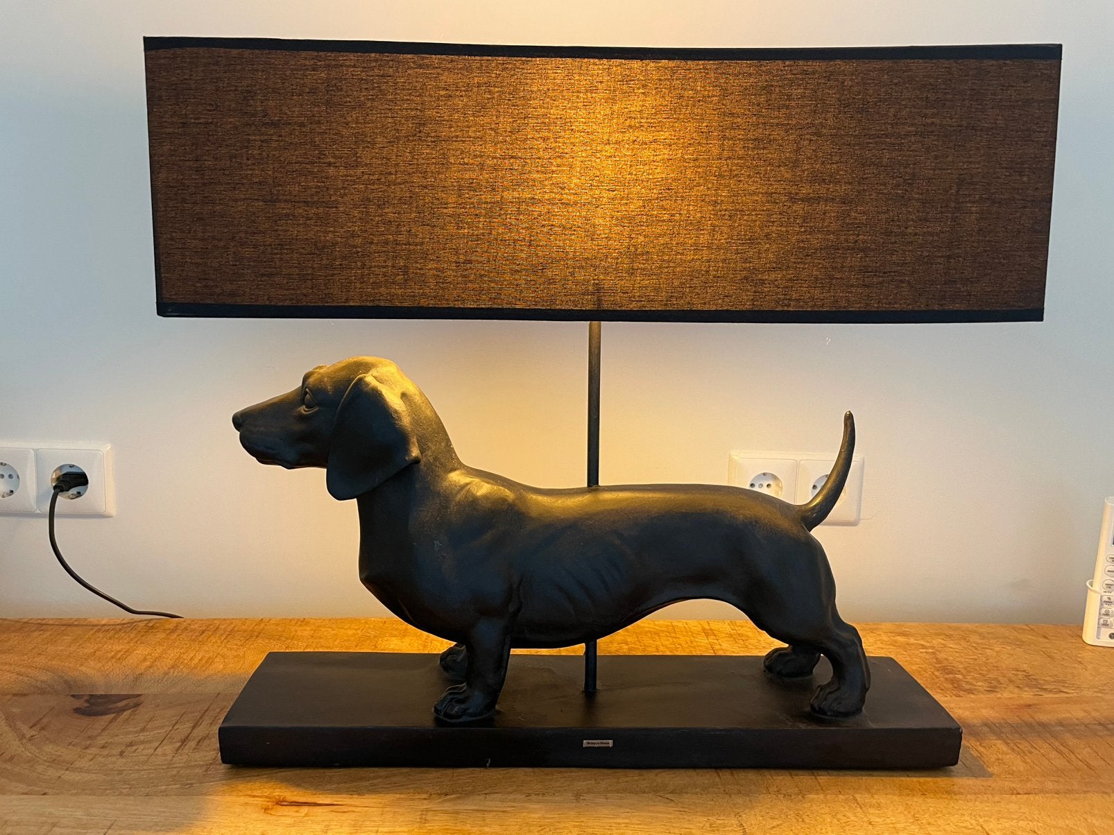 Teckel lamp happy house, Ophalen, Zo goed als nieuw