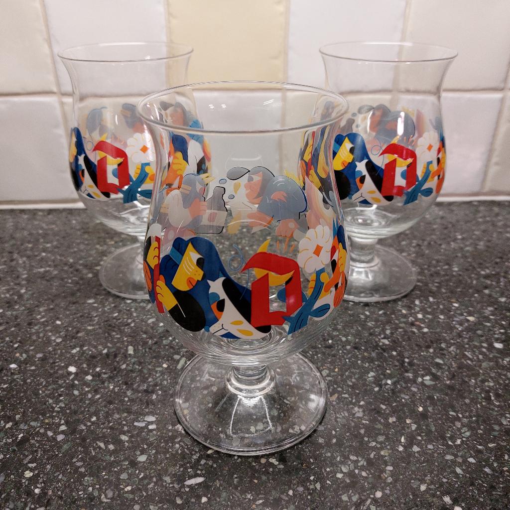 Duvel Hedof bierglazen (jaar 2023) - 3 stuks, Verzamelen, Glas en Borrelglaasjes, Ophalen of Verzenden, Nieuw, Bierglas