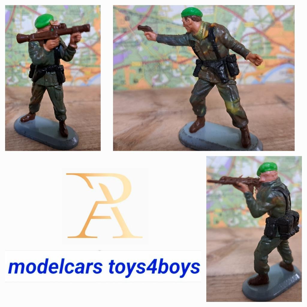 Britains Ltd Super Details Vintage Green Berrets Commando's, Verzenden, Gebruikt, 1:35 tot 1:50, Figuur of Figuren