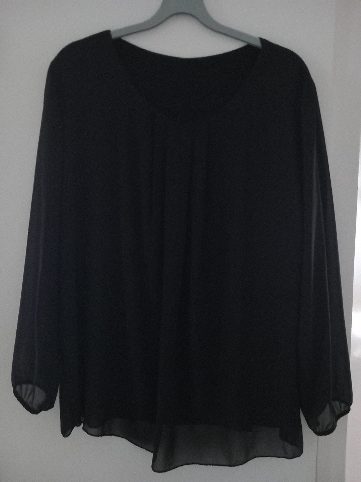 Nieuw! Zwarte tuniek, deels doorschijnend, mt48/50,1/1 mouw, Ophalen of Verzenden, Nieuw, Zwart, Blouse of Tuniek