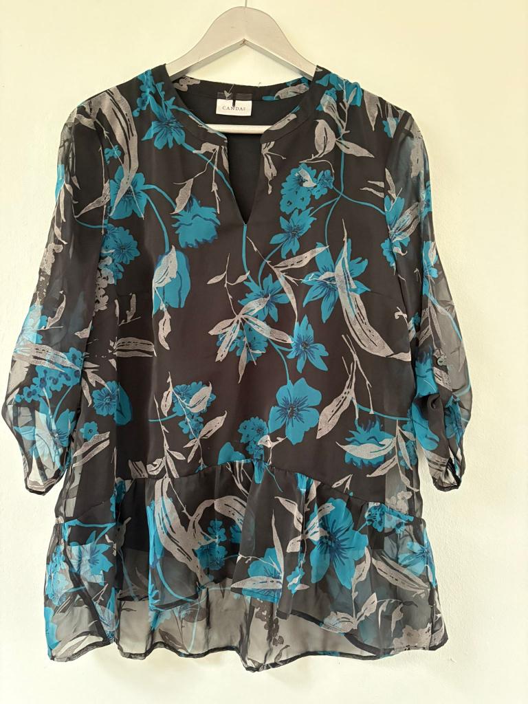 Dames blouse Canda, Maat 38/40 (M), Blauw, Ophalen of Verzenden, Gedragen