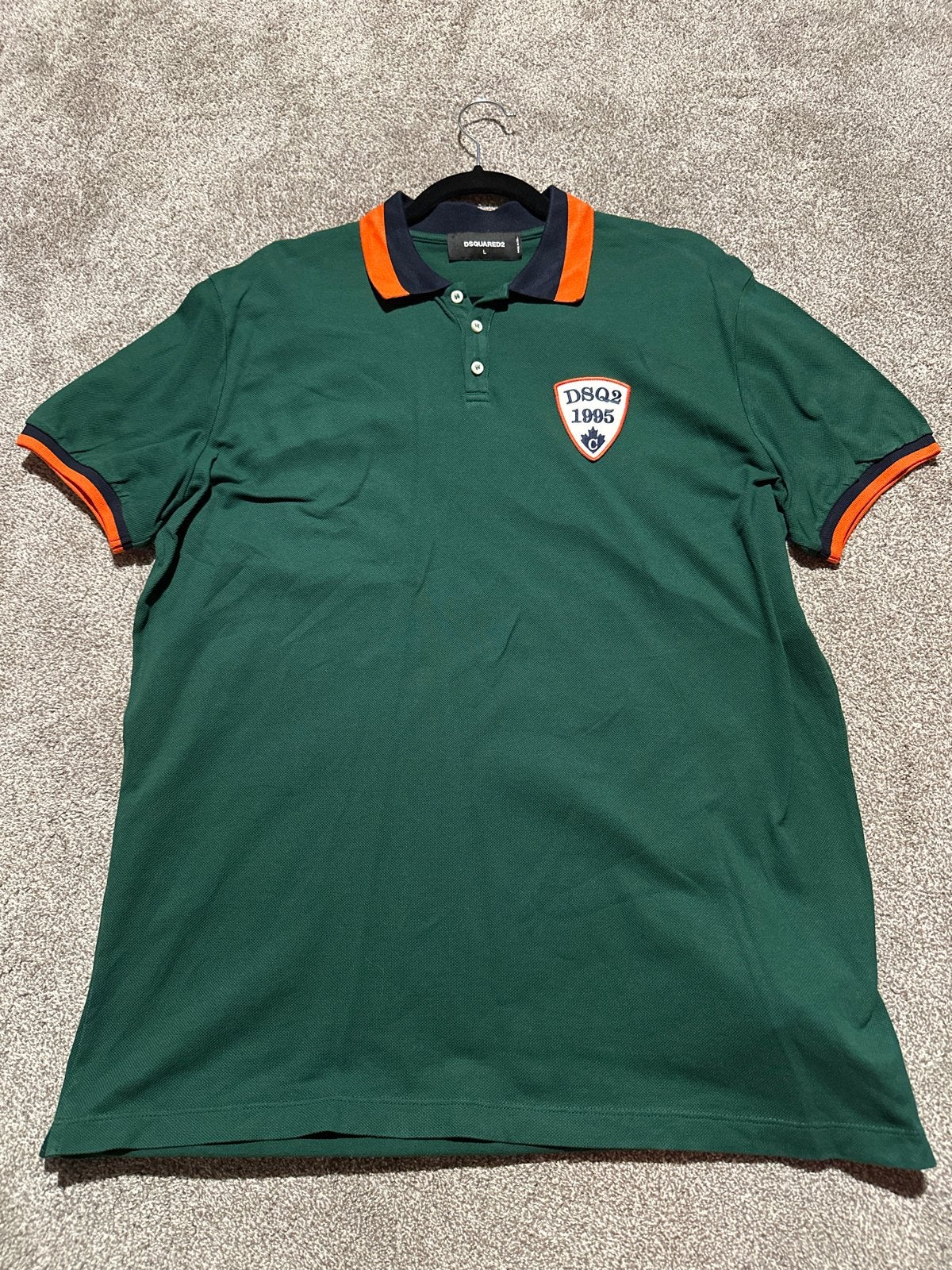 Dsquared2 Polo Shirt Groen Maat L, Ophalen of Verzenden, Zo goed als nieuw, Maat 52/54 (L), Groen