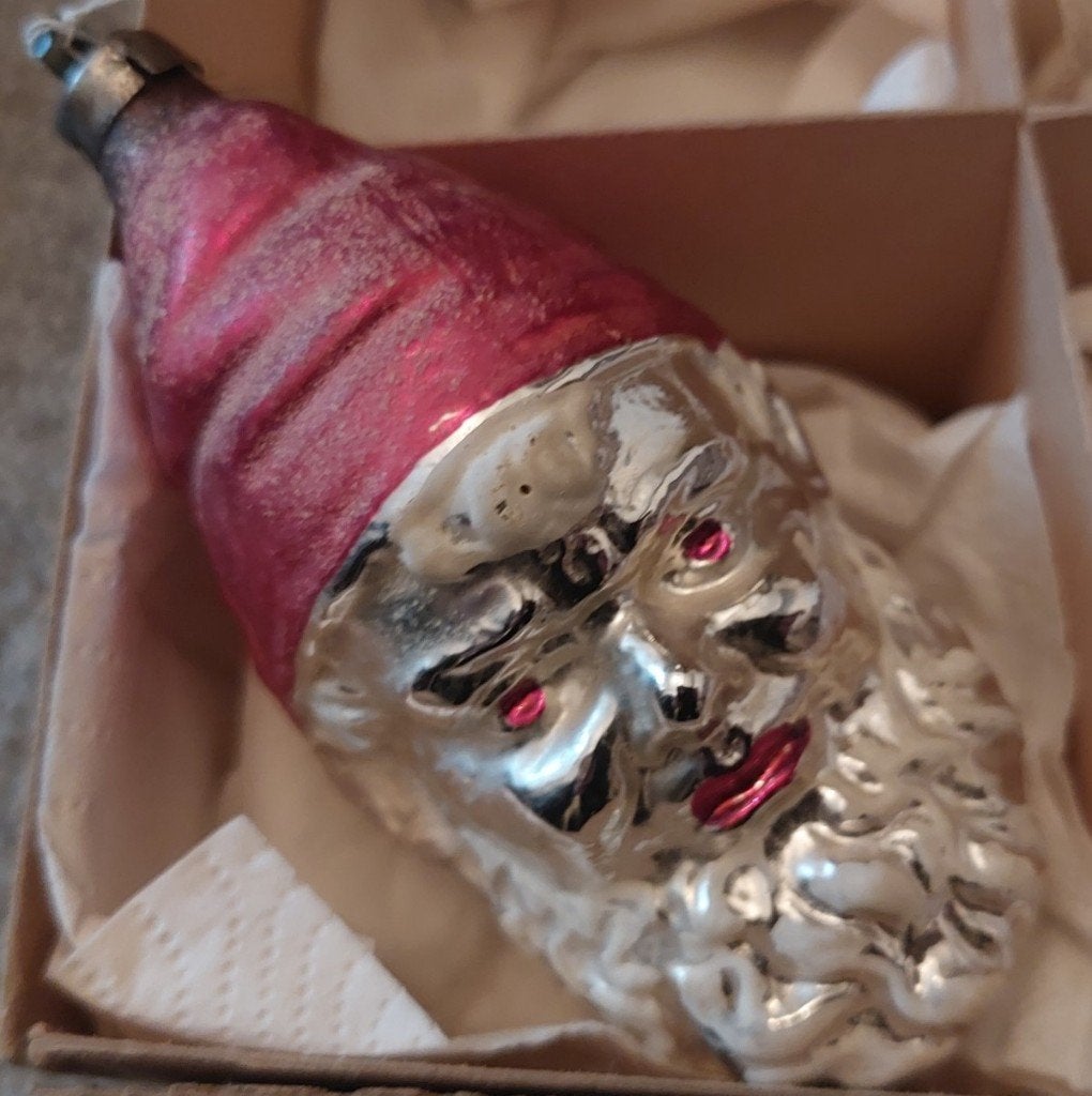 Oud /antiek groot kerstmanhoofd, Diversen, Ophalen of Verzenden, Gebruikt