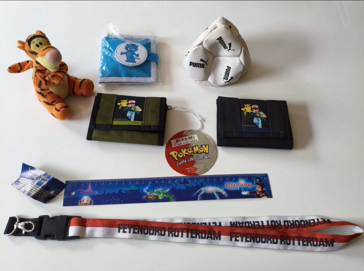 Diverse verzameling: Tijgertje, Pokémon, Feyenoord en meer, Ophalen, Gebruikt