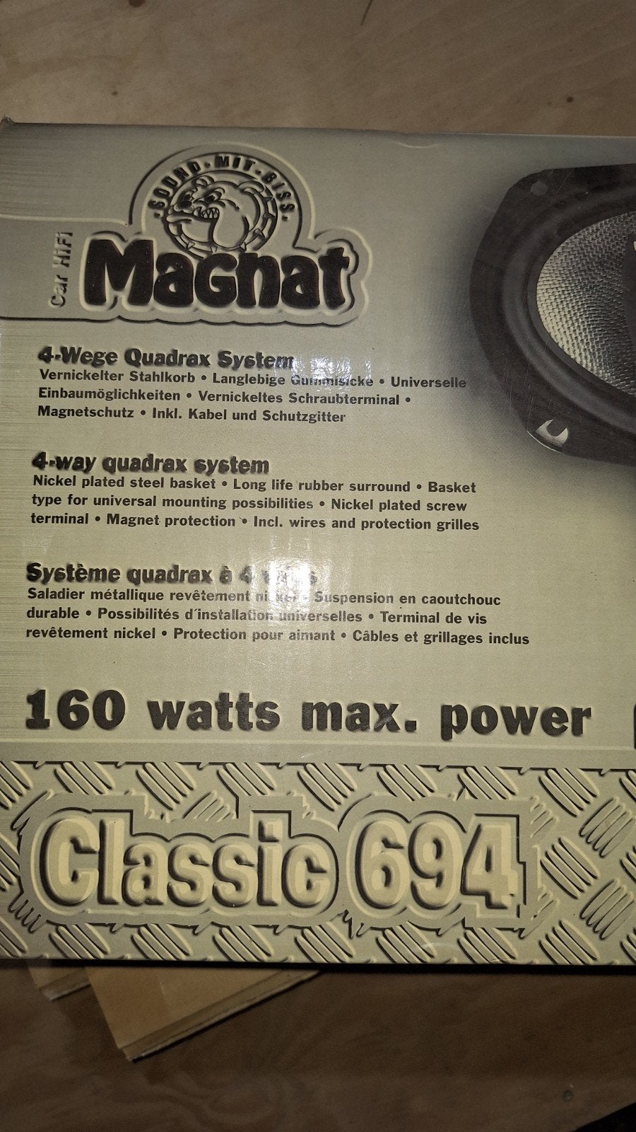 Magnat Classic 694 4-weg Quadrax Systeem Autoluidsprekers, Ophalen of Verzenden, Zo goed als nieuw
