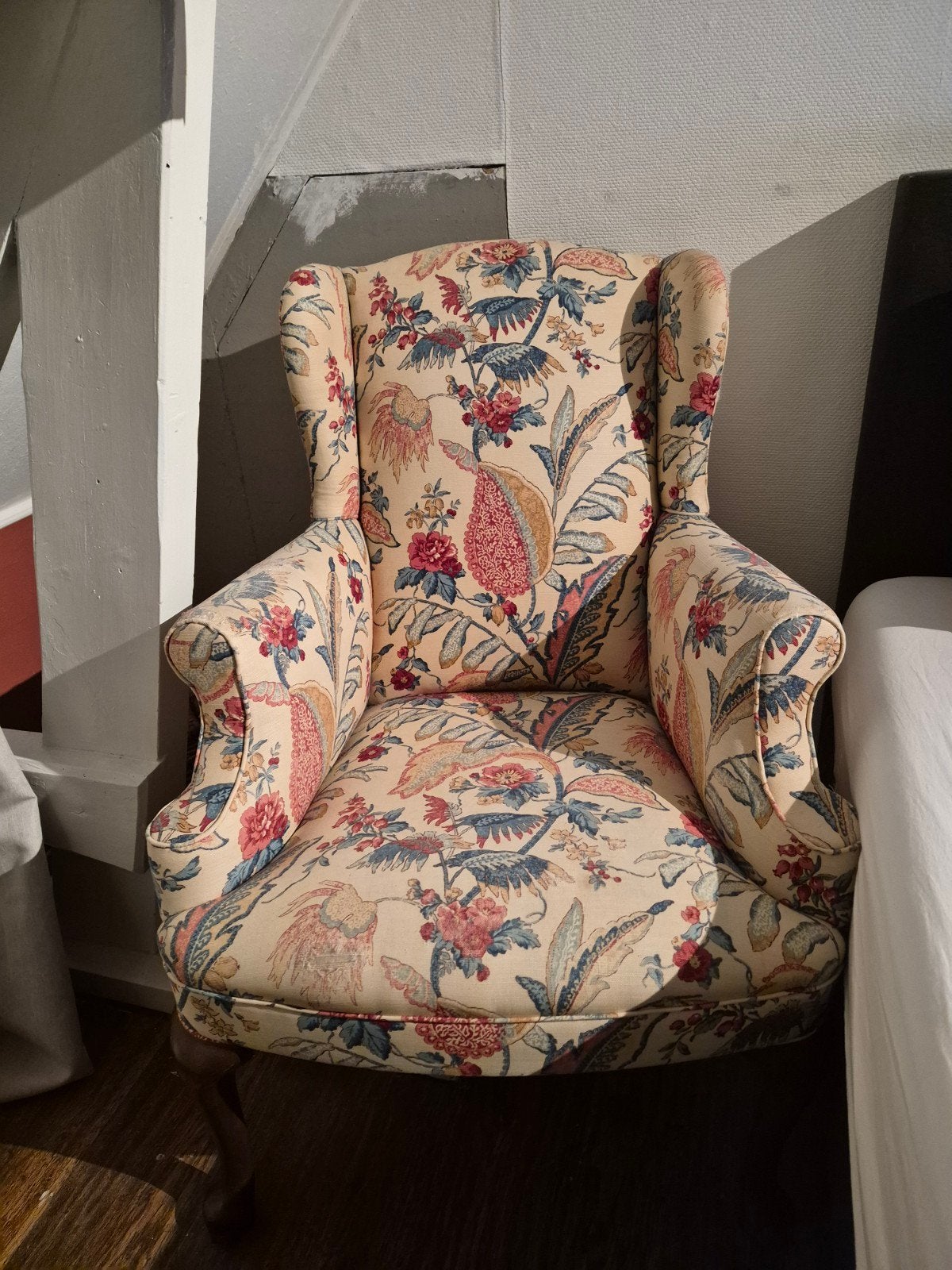 Engelse stijl Fautieul, Huis en Inrichting, Fauteuils, Ophalen, Zo goed als nieuw, 75 tot 100 cm, 50 tot 75 cm