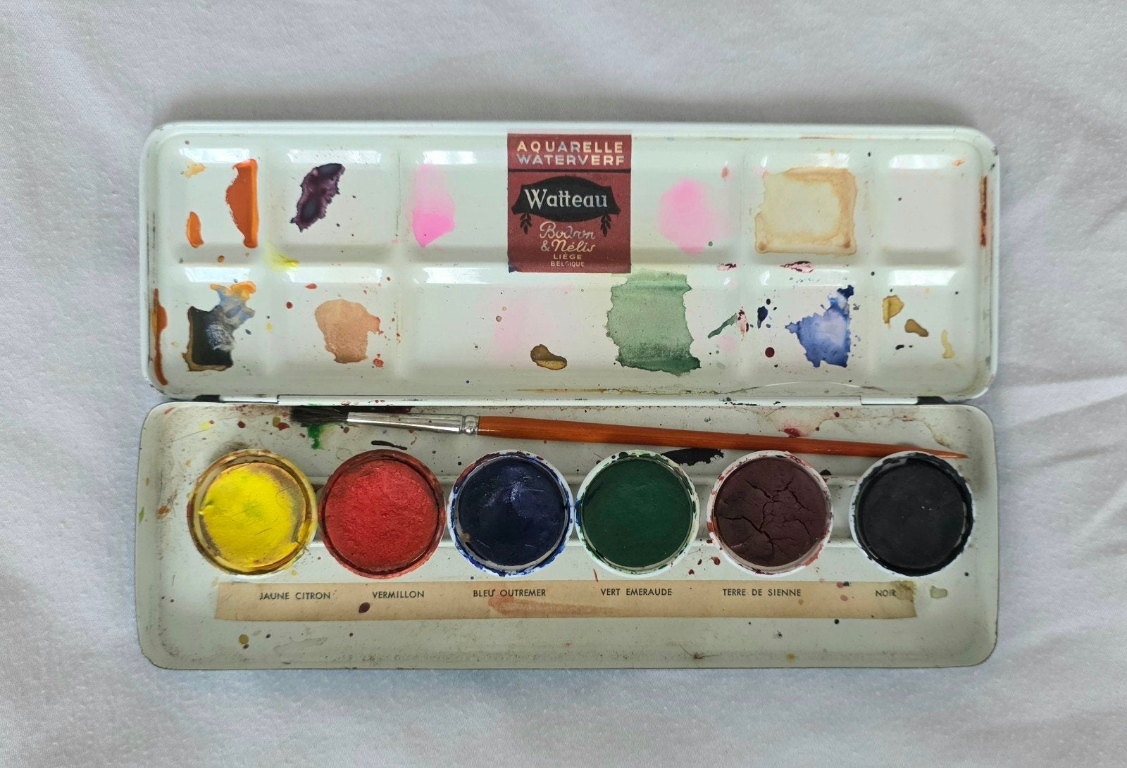 Vintage aquarelverf, Hobby en Vrije tijd, Ophalen of Verzenden, Gebruikt, Ezel