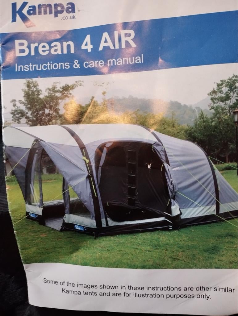 Kampa Brean 4 AIR opblaasbare familietent, Ophalen of Verzenden, Zo goed als nieuw