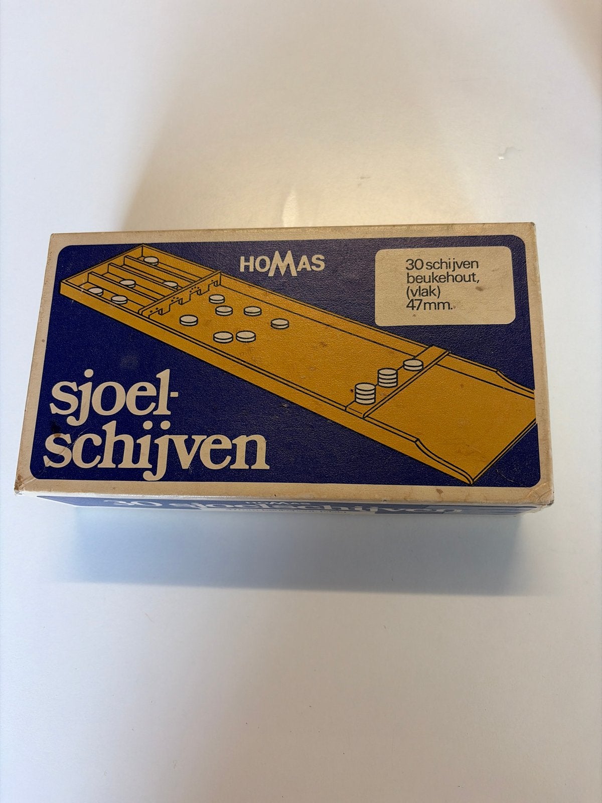 HOMAS Sjoelschijven - 30 stuks beukenhout (vlak) 47mm, Een of twee spelers, Ophalen of Verzenden, Gebruikt