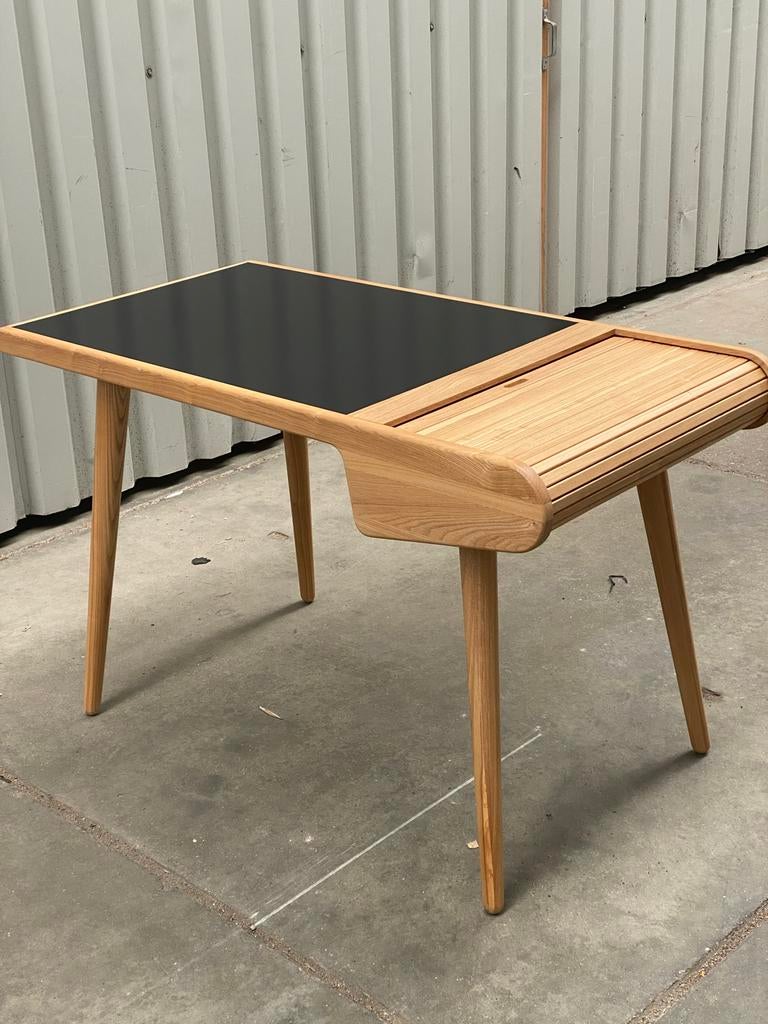Houten bureau Zuiver Barbier, Ophalen, Opbergruimte, Hout, Secretaire