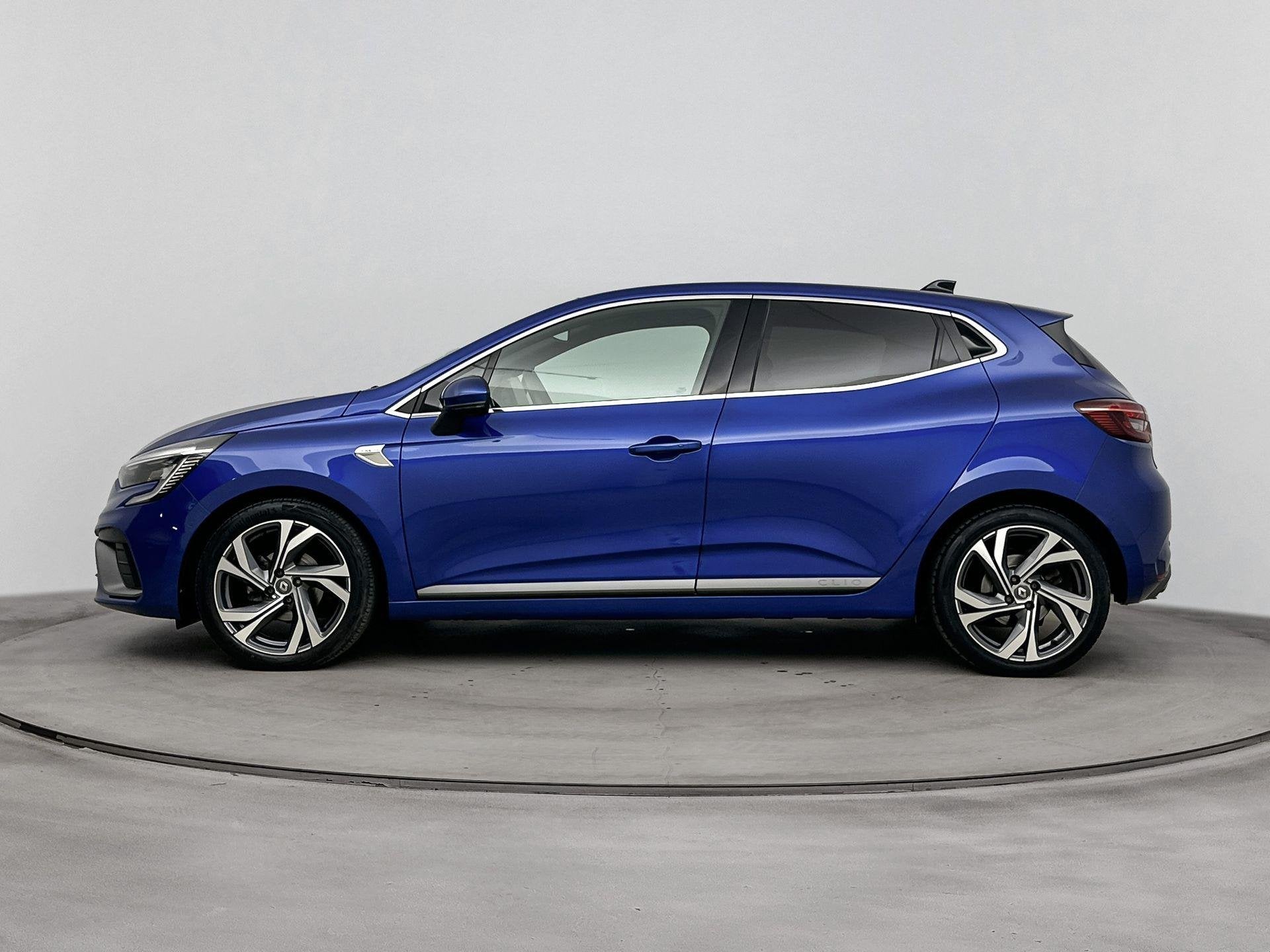 Renault Clio 1.0 TCe R.S. Line 90PK | Trekhaak | Navigatie 9, Voorwielaandrijving, Gebruikt, Blauw, Leder en Stof