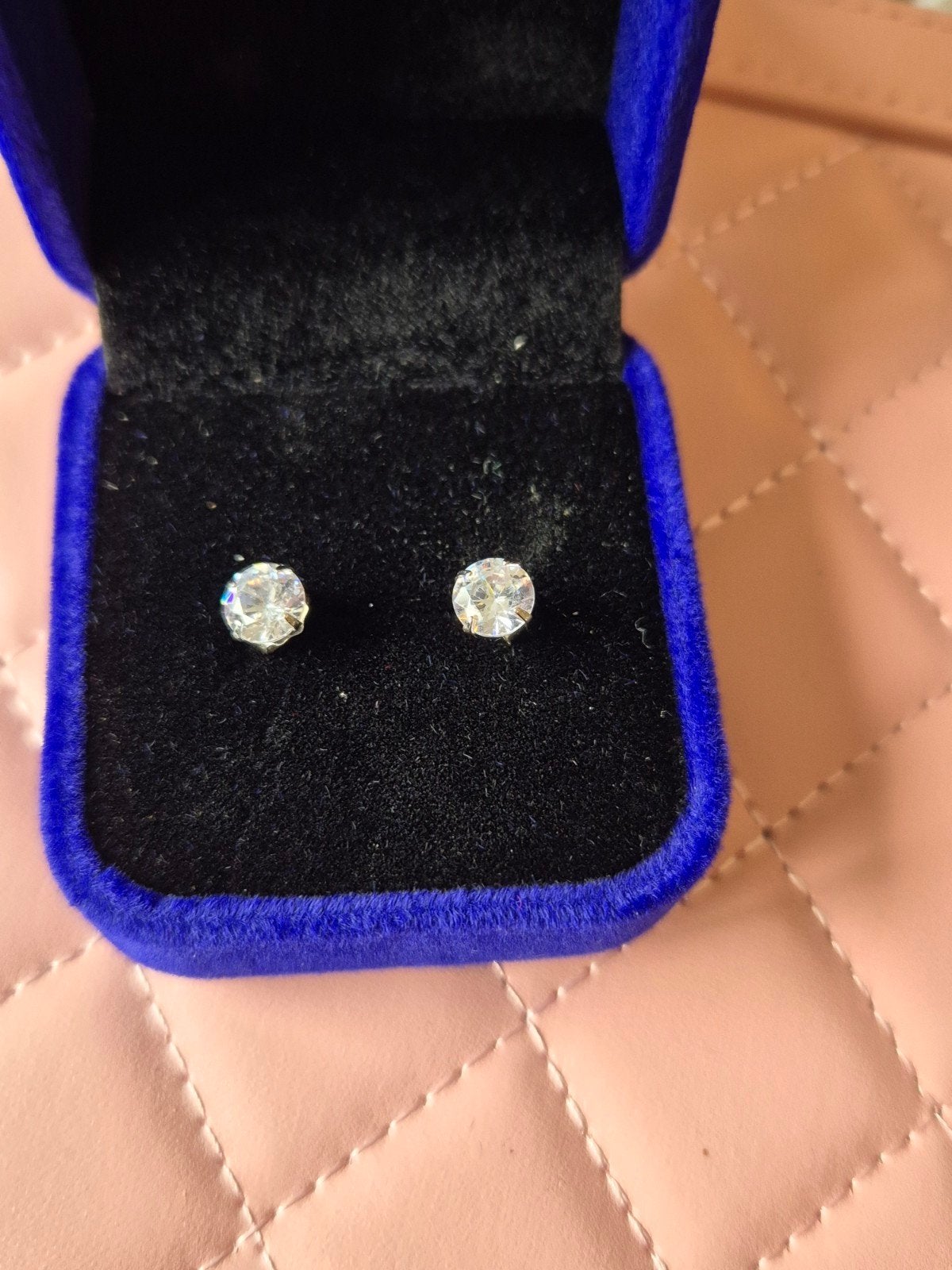 2ct Paar Moissanite Oorbellen - Twee van 1ct, Sieraden, Tassen en Uiterlijk, Oorbellen, Nieuw, Ophalen of Verzenden, Met edelsteen