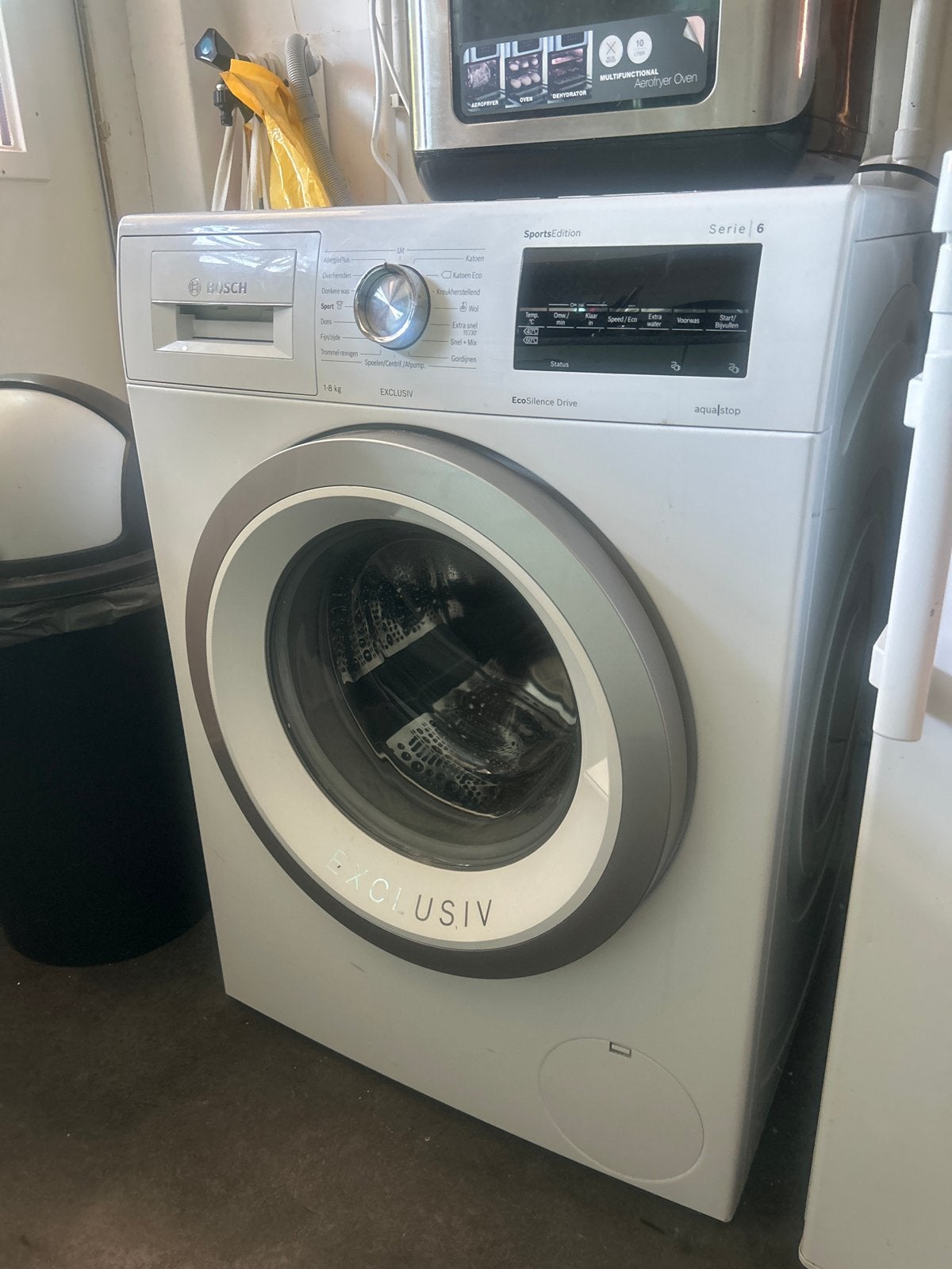 Bosch Serie 6 Exclusiv SportsEdition Wasmachine 8kg i-DOS, Ophalen, 1200 tot 1600 toeren, Gebruikt, 8 tot 10 kg