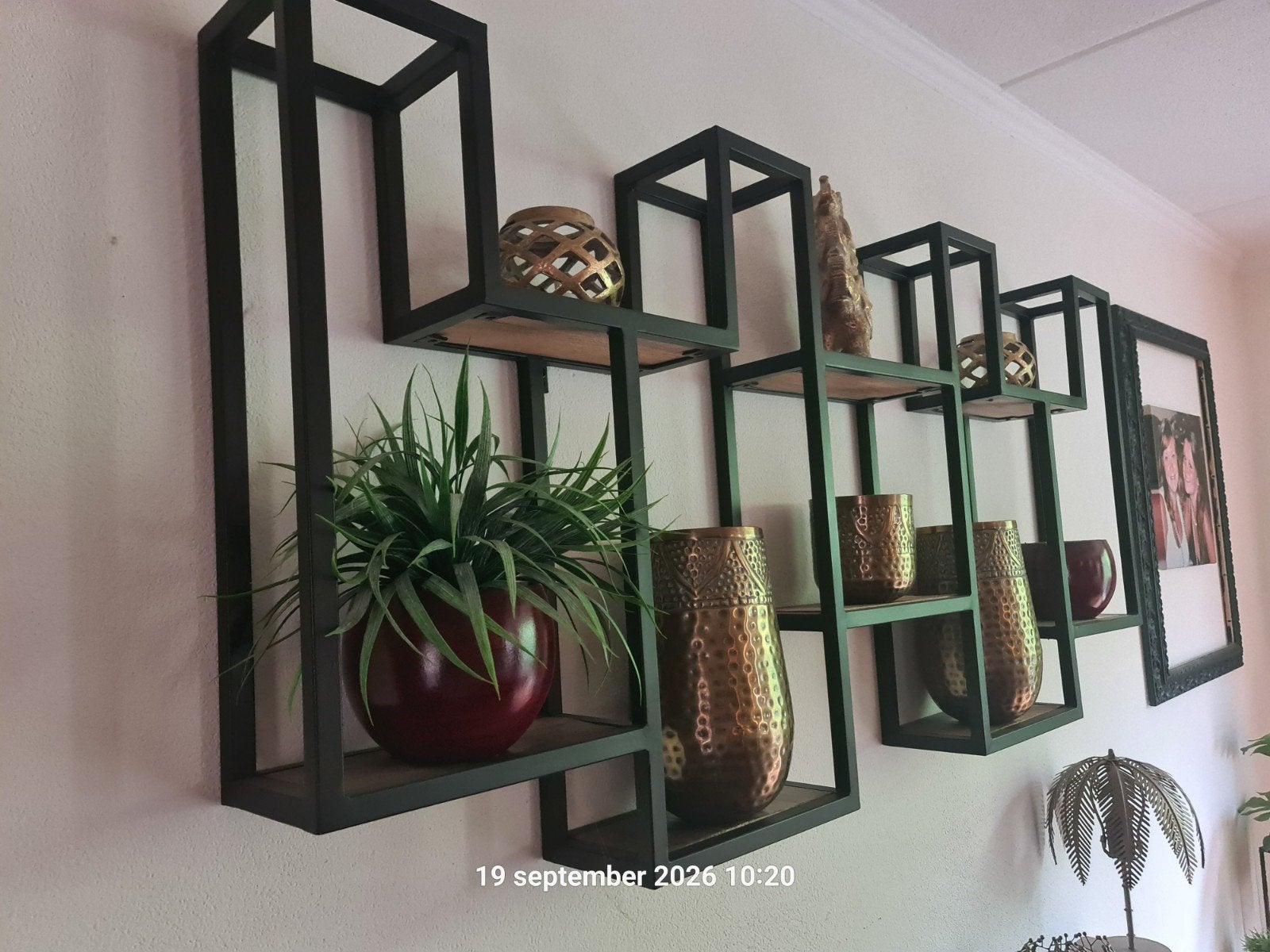 Modern ijzeren wandmeubel - 160x70 cm - Zo goed als nieuw, Ophalen, Zo goed als nieuw, Metaal